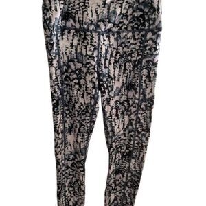 GAIAM Gray and Purple Leggings with Stretchy Fit